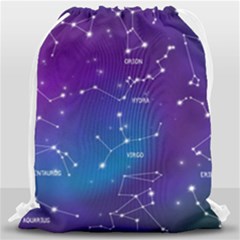 Realistic-night-sky-poster-with-constellations Drawstring Bag (large) by Simbadda