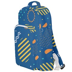 Flat-design-geometric-shapes-background Double Compartment Backpack by Simbadda