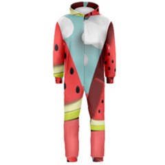 Strawberries Fruit Hooded Jumpsuit (men) by Grandong