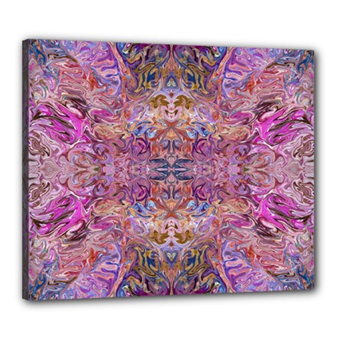 Fuchsia Intarsio Canvas 24  X 20  (stretched) by kaleidomarblingart