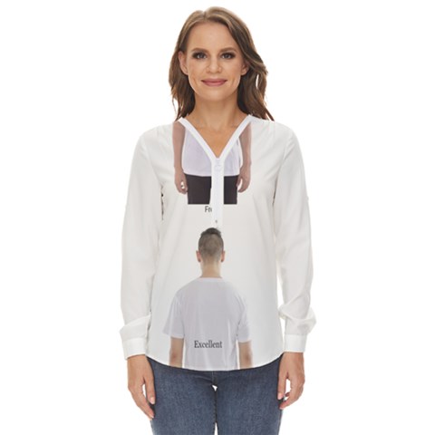 Screenshot 20230716 184009 Screenshot 20230716 184222 Zip Up Long Sleeve Blouse by 3147330