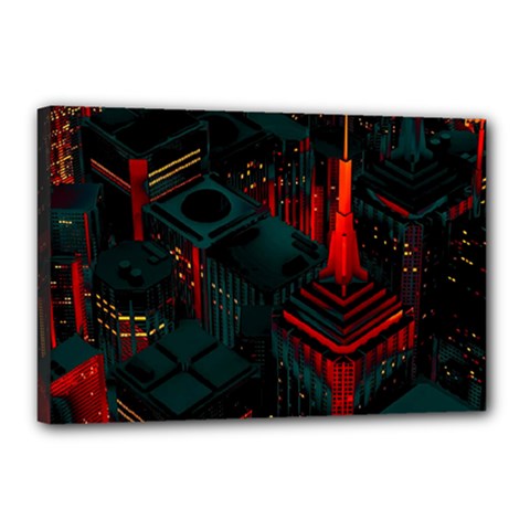 A Dark City Vector Canvas 18  X 12  (stretched) by Proyonanggan