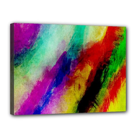 Colorful Abstract Paint Splats Background Canvas 16  X 12  (stretched) by Proyonanggan