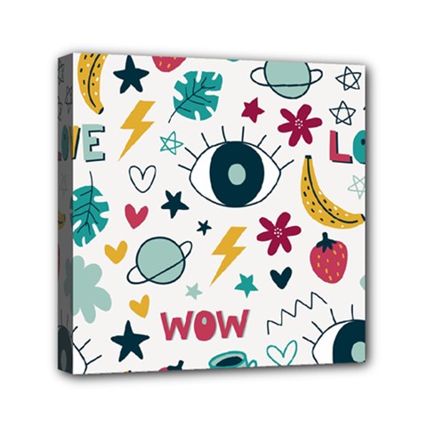Love Pattern Mini Canvas 6  X 6  (stretched) by Proyonanggan