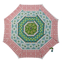 Ukraine Ornament Pattern Symbolism Geometric Hook Handle Umbrellas (medium) by pakminggu