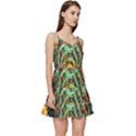 Monkey Tiger Bird Parrot Forest Jungle Style Short Frill Dress View3