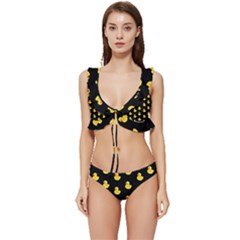 Rubber Duck Low Cut Ruffle Edge Bikini Set by Valentinaart