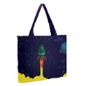 Rocket Halftone Astrology Astronaut Zipper Medium Tote Bag View2