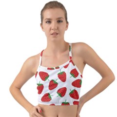 Seamless Pattern Fresh Strawberry Mini Tank Bikini Top by Bangk1t