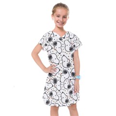 Dog Pattern Kids  Drop Waist Dress by Bangk1t
