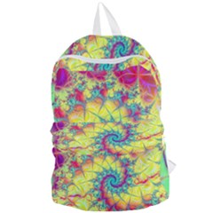 Fractal Spiral Abstract Background Vortex Yellow Foldable Lightweight Backpack by Bangk1t
