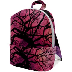Trees Silhouette Sky Clouds Sunset Zip Up Backpack by Bangk1t