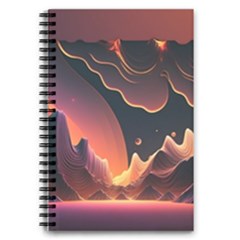 Fire Flame Burn Hot Heat Light Burning Orange 5 5  X 8 5  Notebook by pakminggu