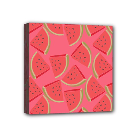 Watermelon Background Watermelon Wallpaper Mini Canvas 4  X 4  (stretched) by pakminggu