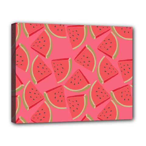 Watermelon Background Watermelon Wallpaper Canvas 14  X 11  (stretched) by pakminggu