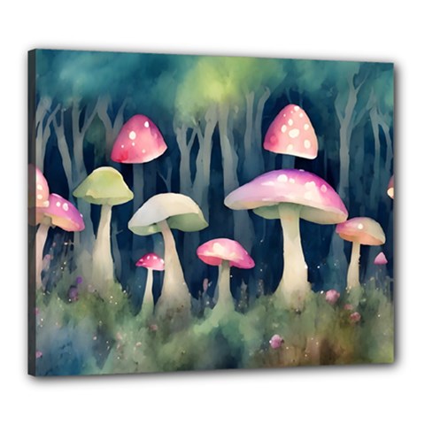 Mushroom Fungus Canvas 24  X 20  (stretched) by Ravend