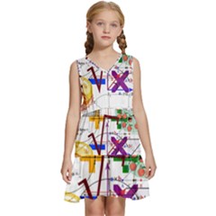 Mathematics Formula Physics School Kids  Sleeveless Tiered Mini Dress by Grandong