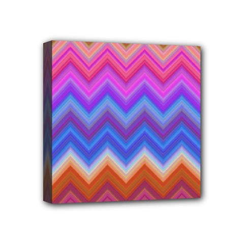 Pattern Chevron Zigzag Background Mini Canvas 4  X 4  (stretched) by Grandong
