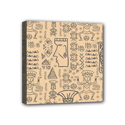Aztec Tribal African Egyptian Style Seamless Pattern Vector Antique Ethnic Mini Canvas 4  X 4  (stretched) by Grandong