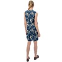 Cute Seamless Owl Background Pattern Sleeveless Shirt Dress View2