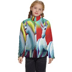 Unicorn Design Kids  Puffer Bubble Jacket Coat by Trending