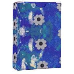 Oilpainting Blue Flowers In The Peaceful Night Playing Cards Single Design (rectangle) With Custom Box by pepitasart