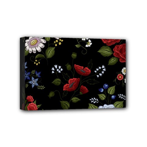 Floral-folk-fashion-ornamental-embroidery-pattern Mini Canvas 6  X 4  (stretched) by pakminggu