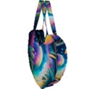 Jungle Moon Light Plants Space Giant Heart Shaped Tote View3