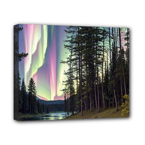 Northern Lights Aurora Borealis Canvas 10  X 8  (stretched) by uniart180623