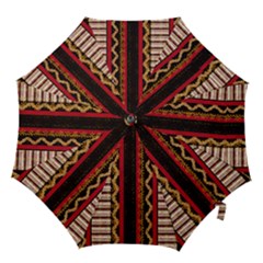Textile Pattern Abstract Fabric Hook Handle Umbrellas (medium) by pakminggu