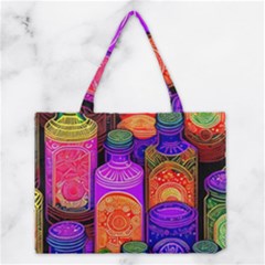 Bottles Colorful Medium Tote Bag by uniart180623