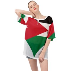 Heart-love-affection-jordan Oversized Chiffon Top by Bedest