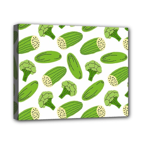 Vegetable Pattern With Composition Broccoli Canvas 10  X 8  (stretched) by pakminggu
