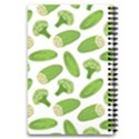 Vegetable Pattern With Composition Broccoli 5.5  x 8.5  Notebook View2