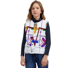 Mathematics Formula Physics School Kid s Button Up Puffer Vest	 by Bedest