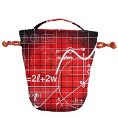 Geometry-mathematics-cube Drawstring Bucket Bag by Bedest