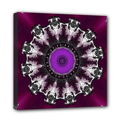 Kaleidoscope-round-circle-geometry Mini Canvas 8  X 8  (stretched) by Bedest