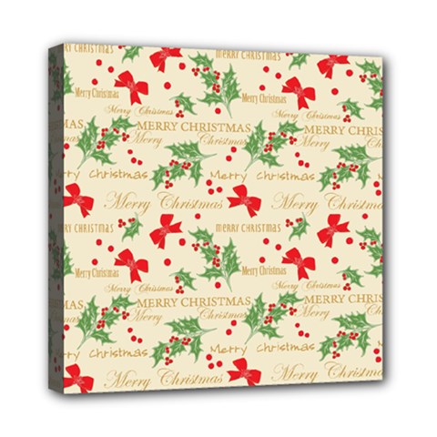 Christmas-paper-scrapbooking-- Mini Canvas 8  X 8  (stretched) by Bedest