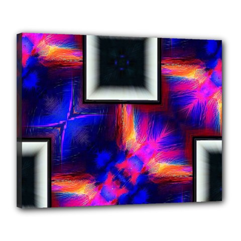 Box-abstract-frame-square Canvas 20  X 16  (stretched) by Bedest