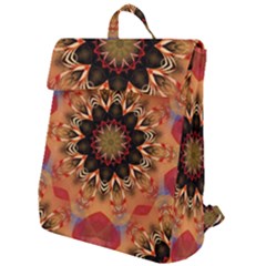 Abstract-kaleidoscope-design Flap Top Backpack by Bedest