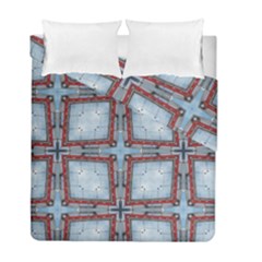 Pattern-cross-geometric-shape Duvet Cover Double Side (full/ Double Size) by Bedest