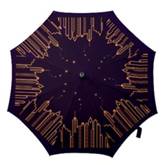 Skyscraper Town Urban Towers Hook Handle Umbrellas (medium) by pakminggu