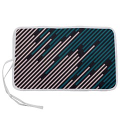 Abstract Diagonal Striped Lines Pattern Pen Storage Case (m) by pakminggu