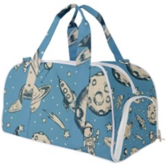 Space Objects Nursery Pattern Burner Gym Duffel Bag by pakminggu