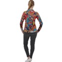 Comic Cartoon Pattern Women s Pique Long Sleeve T-Shirt View2