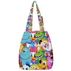 Illustration Cartoon Character Animal Cute Center Zip Backpack by Cowasu