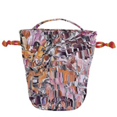 Pour Blend Smudged  Drawstring Bucket Bag by kaleidomarblingart