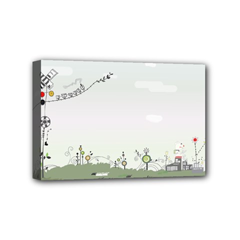 Abstract-background-children Mini Canvas 6  X 4  (stretched) by Cowasu