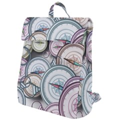 Compass-direction-north-south-east Flap Top Backpack by Cowasu