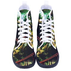 Science-fiction-forward-futuristic Men s High-top Canvas Sneakers by Cowasu